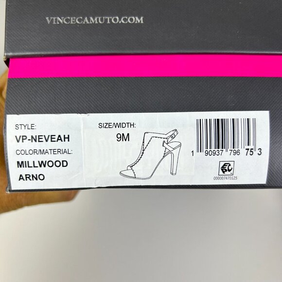 NWB Vince‎ Camuto Millwood Arno VP-Neveah Peep Toe Slingback Leather Sandals 9M - Picture 13 of 14